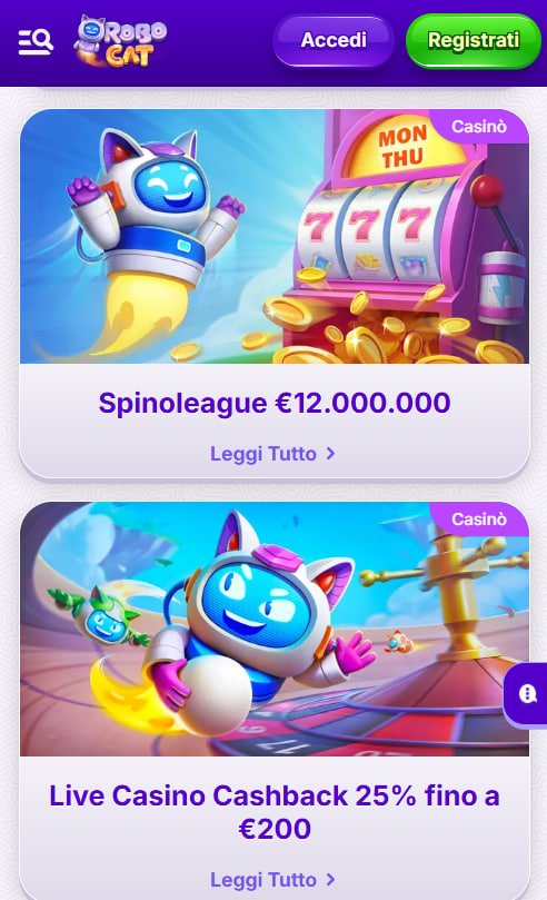 Robocat Casino mobile